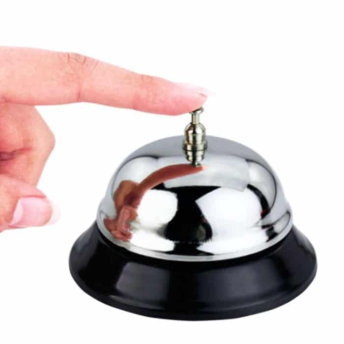 Edelstahlglocke für Kaffeehaus / Bar / Küche Hotel Service Call, QJ125 (Silber) – Bild 2