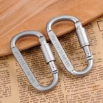 2PCS Multifunktionale hochwertige Aluminiumlegierung D-Form Camping Hang Buckle Carabiner