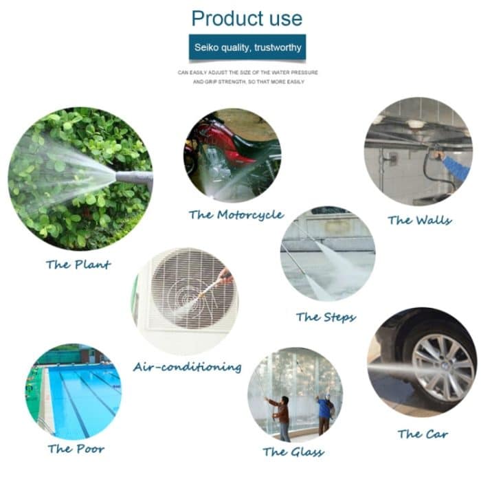 KANEED Hochdruck-Wasserschlauchdüse Kupfer-Wasserpistolenkopf für das Waschen von Autos zu Hause (blau) – Bild 8