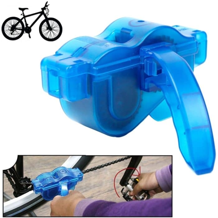 Fahrradkettenreiniger Fahrradbürsten Bürsten Scrubber Wash Tool Kit Bergsteiger Fahrradkettenreiniger Tool Kits (Blau) – Bild 2