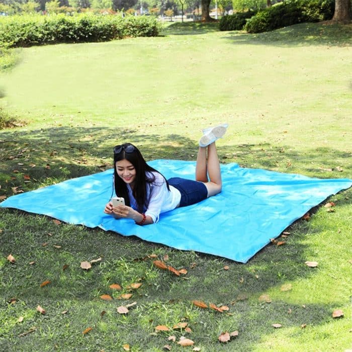 Wasserdichtes Oxford-Gewebe, 420D Oxford-Material, für Camping, Picknick, Strand, Zelt, Dachplane (Größe: 215 x 215 cm), 215x215cm Amry Green, 215x215cm Grey, 215x215cm Blue, 215x215cm Orange – Bild 6