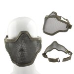 Halbgesichts-Schutzmaske im Netz-Mesh-Stil mit elastischem Band, Net Mesh Style Mask (Army Green), Half Face Net Mesh Style Mask(Black), Net Mesh Style Mask(Brown) – Bild 2