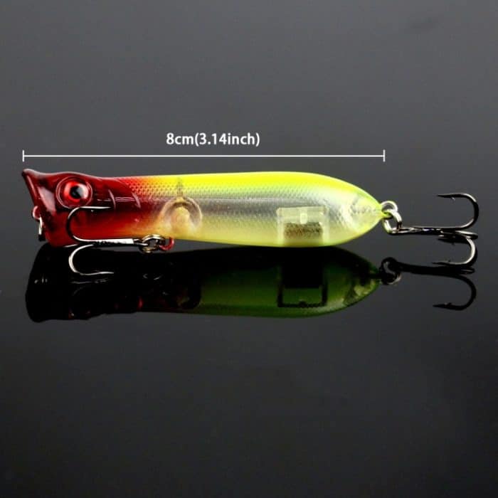 8cm Shrimp Mouth Typ Wasseroberfläche Popper Lure Hit Wasserwellen Climb Angelköder, zufällige Farbabgabe – Bild 3