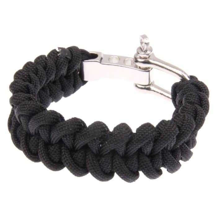 Multifunktionale Survival-Armbänder aus geflochtenem Nylon mit verstellbarem Edelstahlbügel, Steel Shackle – Bild 3