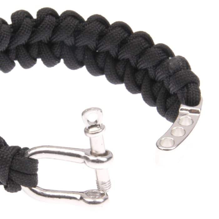 Multifunktionale Survival-Armbänder aus geflochtenem Nylon mit verstellbarem Edelstahlbügel, Steel Shackle – Bild 4