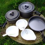 Outdoor Camping Ultraleichtes 9-teiliges stapelbares Kochgeschirr-Set – Bild 5