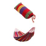 Strip Single Camping Outdoor Canvas-Hängematte, Größe: 185 cm x 80 cm, 185cm x 80cm (Red), 260cm x 100cm (Blue) – Bild 5