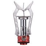 WH-S001 Tragbarer Ultra Mini Edelstahl-Gasherd für den Außenbereich Camping-Gasherd (Silber)