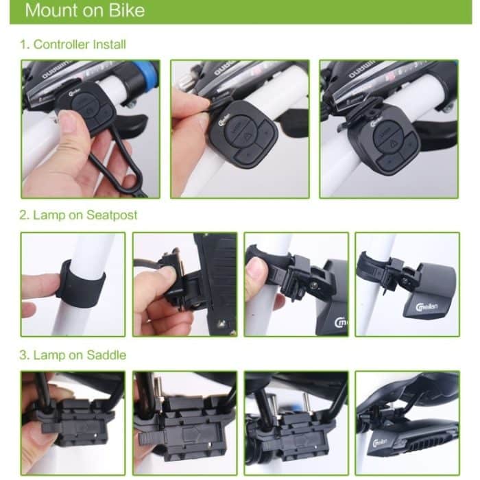 Meilan X5 Wireless Fernbedienung Laser Rückleuchte für Fahrrad, wasserdicht Stufe: IPX4 – Bild 15