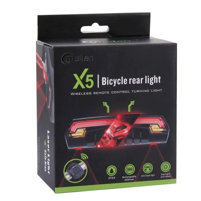 Meilan X5 Wireless Fernbedienung Laser Rückleuchte für Fahrrad, wasserdicht Stufe: IPX4 – Bild 7