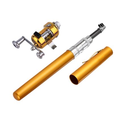 Angelrute im Stiftstil, Circle Pulley Gold, Flywheel Silver, Flywheel Gold