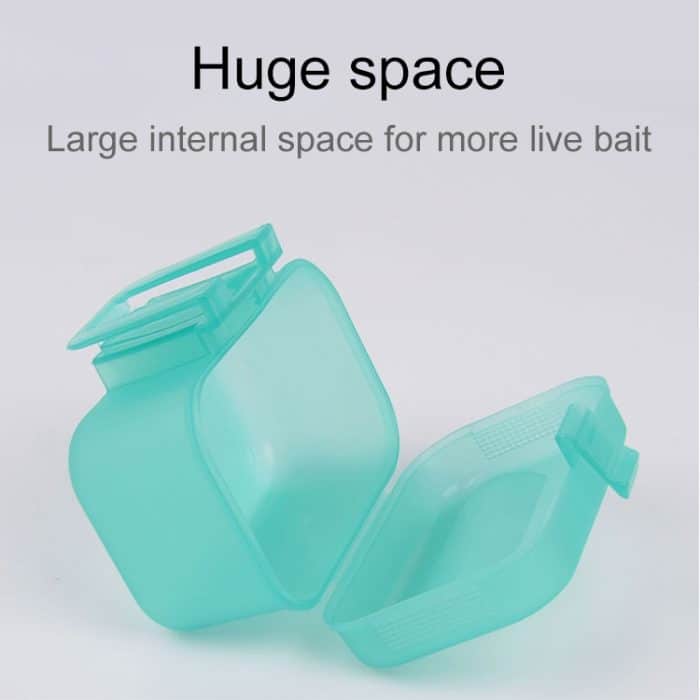 Kunststoff Live Regenwurm Angelgerät Box Bug Shrimp Bait Box (grün) – Bild 4