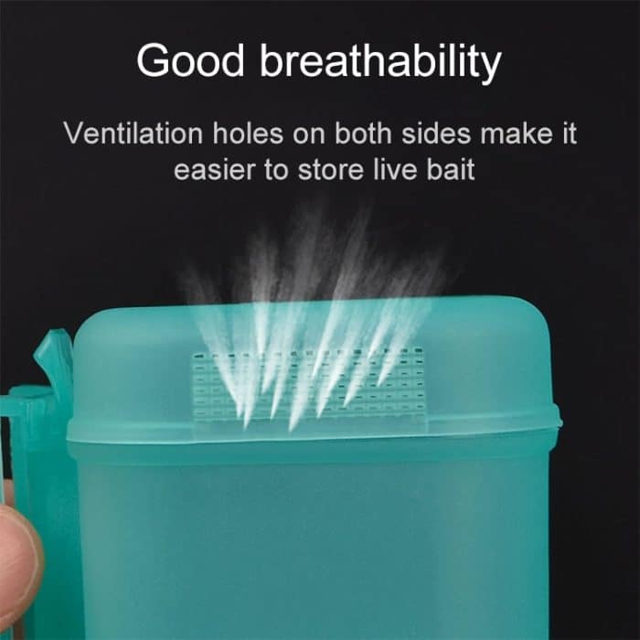 Kunststoff Live Regenwurm Angelgerät Box Bug Shrimp Bait Box (grün) – Bild 5