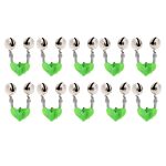 10 PCS Angelzubehör Twin Bells Clip On Angelrute Angelköder Alarm, zufällige Farbabgabe – Bild 6