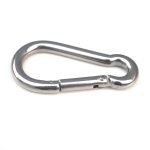 M4 Edelstahl Karabiner Federhaken Multi-Tool Bergsteiger Schnalle Lock Camping Haken Seil, Innendurchmesser: 3,93 mm – Bild 2