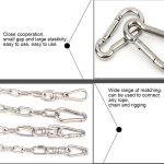 M4 Edelstahl Karabiner Federhaken Multi-Tool Bergsteiger Schnalle Lock Camping Haken Seil, Innendurchmesser: 3,93 mm – Bild 5