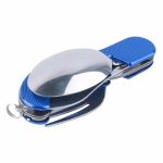 6-in-1-Reise-/Camping-Klappbesteckset aus Edelstahl, Löffel + Gabel + Messer + Flaschenöffner-Set – Bild 3