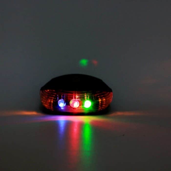 Shell Shape Bicycle Safety Heckwarnrücklicht mit 2 Laserstrahlen und bunten Lichtern – Bild 8