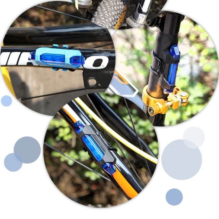 AQY-093 Abnehmbares, über USB wiederaufladbares LED-Fahrradrücklicht – Bild 15