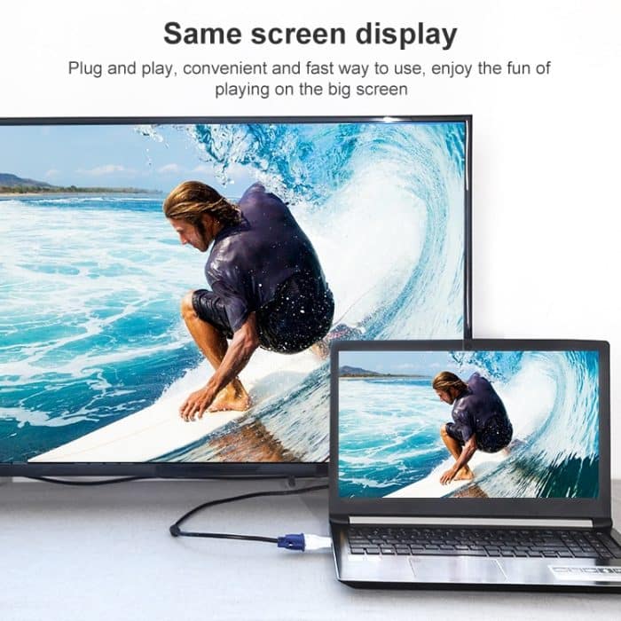Full HD 1080p HDMI zum VGA + Audio-Konverteradapter für Laptop / STB / DVD / HDTV (mit HDMI-weiblicher bis männlicher Adapter) – Bild 7