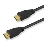 1 m HDMI 19-poliges Stecker-zu-HDMI 19-poliges Steckerkabel, Version 1.3, Unterstützung für HD-TV / Xbox 360 / PS3 usw. (schwarz + vergoldet)