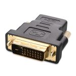 HDMI 19Pin Buchse auf DVI 24 + 1 Pin Stecker Adapter (vergoldet) (schwarz)