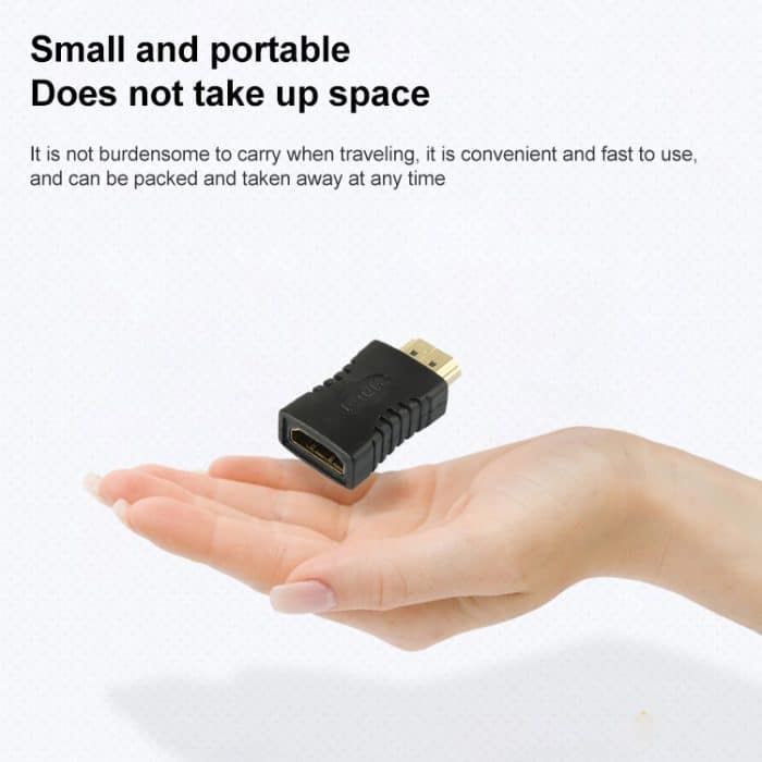 Vergoldeter HDMI 19-poliger Stecker-auf-Buchse-Adapter, HDMI Male to Female – Bild 4