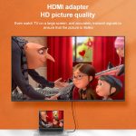 Vergoldeter HDMI 19-poliger Stecker-auf-Buchse-Adapter, HDMI Male to Female – Bild 5