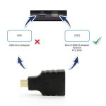 Micro HDMI-Stecker auf HDMI-Buchse (vergoldet) (schwarz) – Bild 7