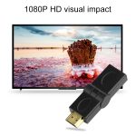 HDMI 19 Pin Stecker auf HDMI 19Pin Buchse SWIVEL (180 Grad) Adapter (vergoldet) (schwarz) – Bild 6