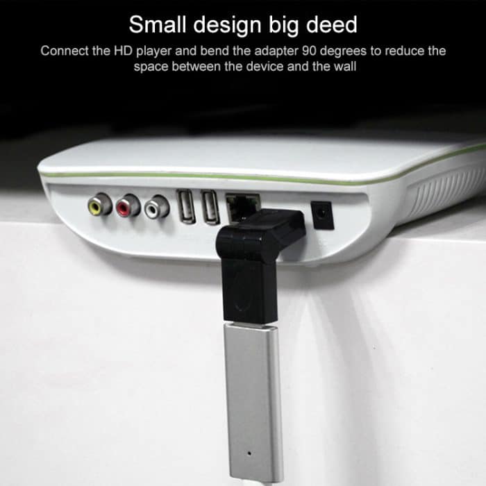 HDMI 19 Pin Stecker auf HDMI 19Pin Buchse SWIVEL (180 Grad) Adapter (vergoldet) (schwarz) – Bild 7