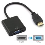 20 cm HDMI 19 Pin Stecker auf VGA Buchse Kabeladapter (schwarz) – Bild 2