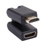HDMI 19-poliger 360-Grad-Schwenkadapter (vergoldet) (schwarz) – Bild 3