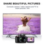 1,5 m vergoldetes 3D 1080P Micro HDMI-Stecker-zu-HDMI-Stecker-Kabel für Mobiltelefon, Kameras, GoPro – Bild 5