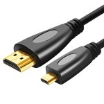 1 m vergoldetes 3D 1080P Micro HDMI-Stecker-HDMI-Stecker-Kabel für Mobiltelefon, Kameras, GoPro