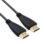 1,8 m HDMI-zu-HDMI-19-poliges Kabel, Version 1.4, Unterstützung für 3D, Ethernet, HD-TV / Xbox 360 / PS3 usw. (vergoldet) (schwarz)