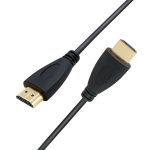 1,8 m HDMI-zu-HDMI-19-poliges Kabel, Version 1.4, Unterstützung für 3D, Ethernet, HD-TV / Xbox 360 / PS3 usw. (vergoldet) (schwarz) – Bild 2