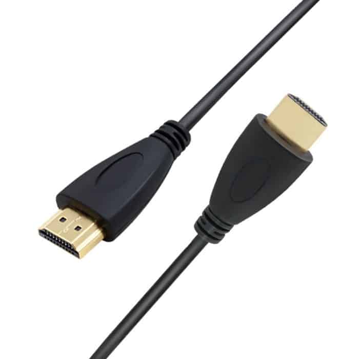 1,8 m HDMI-zu-HDMI-19-poliges Kabel, Version 1.4, Unterstützung für 3D, Ethernet, HD-TV / Xbox 360 / PS3 usw. (vergoldet) (schwarz) – Bild 2