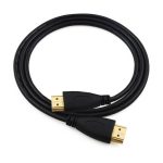 1,8 m HDMI-zu-HDMI-19-poliges Kabel, Version 1.4, Unterstützung für 3D, Ethernet, HD-TV / Xbox 360 / PS3 usw. (vergoldet) (schwarz) – Bild 3