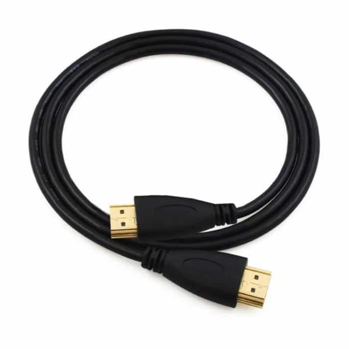 1,8 m HDMI-zu-HDMI-19-poliges Kabel, Version 1.4, Unterstützung für 3D, Ethernet, HD-TV / Xbox 360 / PS3 usw. (vergoldet) (schwarz) – Bild 3