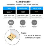 Vergoldetes Micro-HDMI-Stecker-HDMI-Steckerkabel, Version 1.4, Länge: 1 m (weiß) – Bild 4