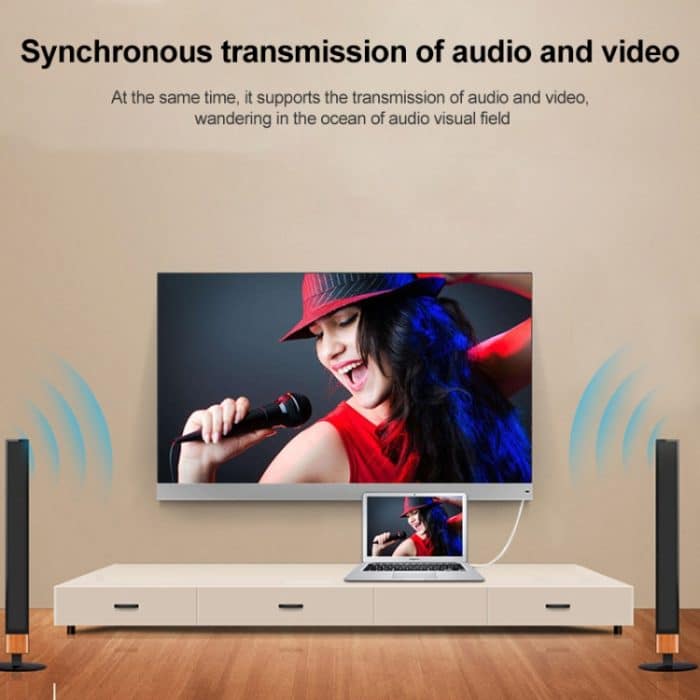 Vergoldetes Micro-HDMI-Stecker-HDMI-Steckerkabel, Version 1.4, Länge: 1 m (weiß) – Bild 6