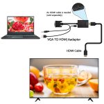 VGA + Audio zu Full HD 1080P HDMI Video Converter Box Adapter für HDTV – Bild 5