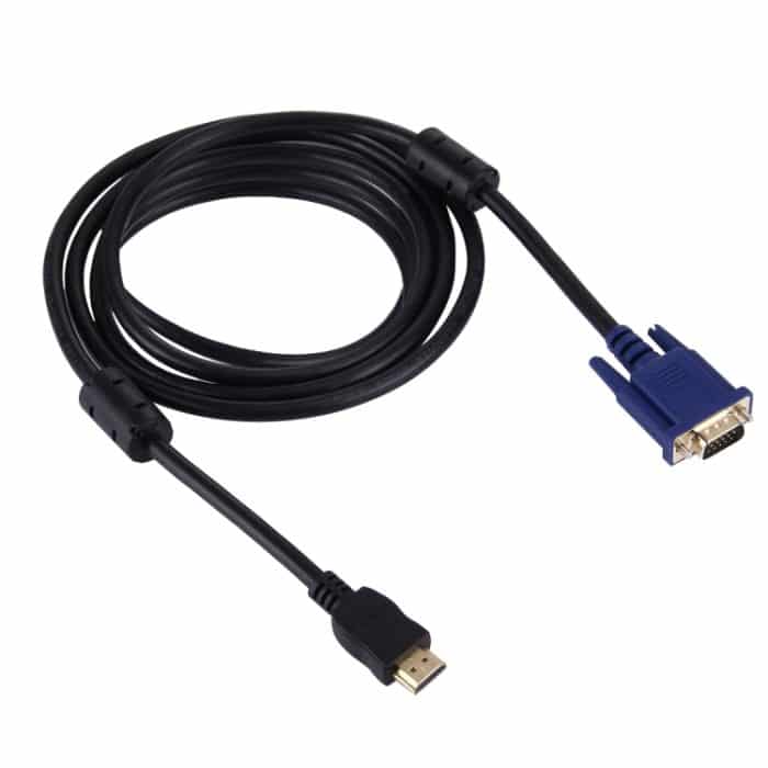HDMI-Stecker auf VGA-Stecker 15PIN-Videokabel (schwarz) – Bild 2