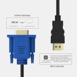 HDMI-Stecker auf VGA-Stecker 15PIN-Videokabel (schwarz) – Bild 5