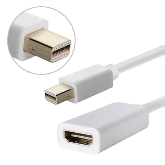 Full HD 1080P Mini DisplayPort Stecker auf HDMI Buchse Kabeladapter, Länge: 20 cm – Bild 3