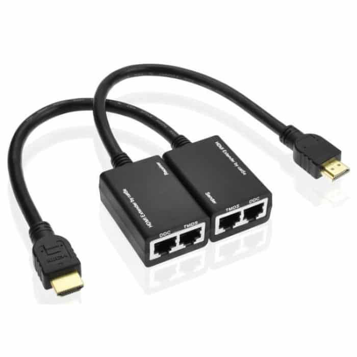 S-PC-0362.jpg HDMI Extender von Cat5e / 6 LAN-Kabel 30M / 1080P (schwarz) – Bild 1