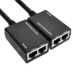 HDMI Extender von Cat5e / 6 LAN-Kabel 30M / 1080P (schwarz) – Bild 3