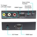NK-10II HDMI zu HDMI / CVBS / AV Scaler Box Videokonverter (schwarz) – Bild 4