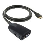 HDMI-Stecker auf VGA-Buchse Adapter mit Audiokabel (schwarz)